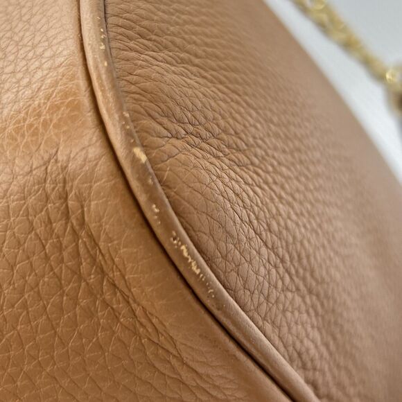 Fulton Cross-Body Bag Michael Kors Acorn Brown Pebbled Leather Large East West - Picture 12 of 16